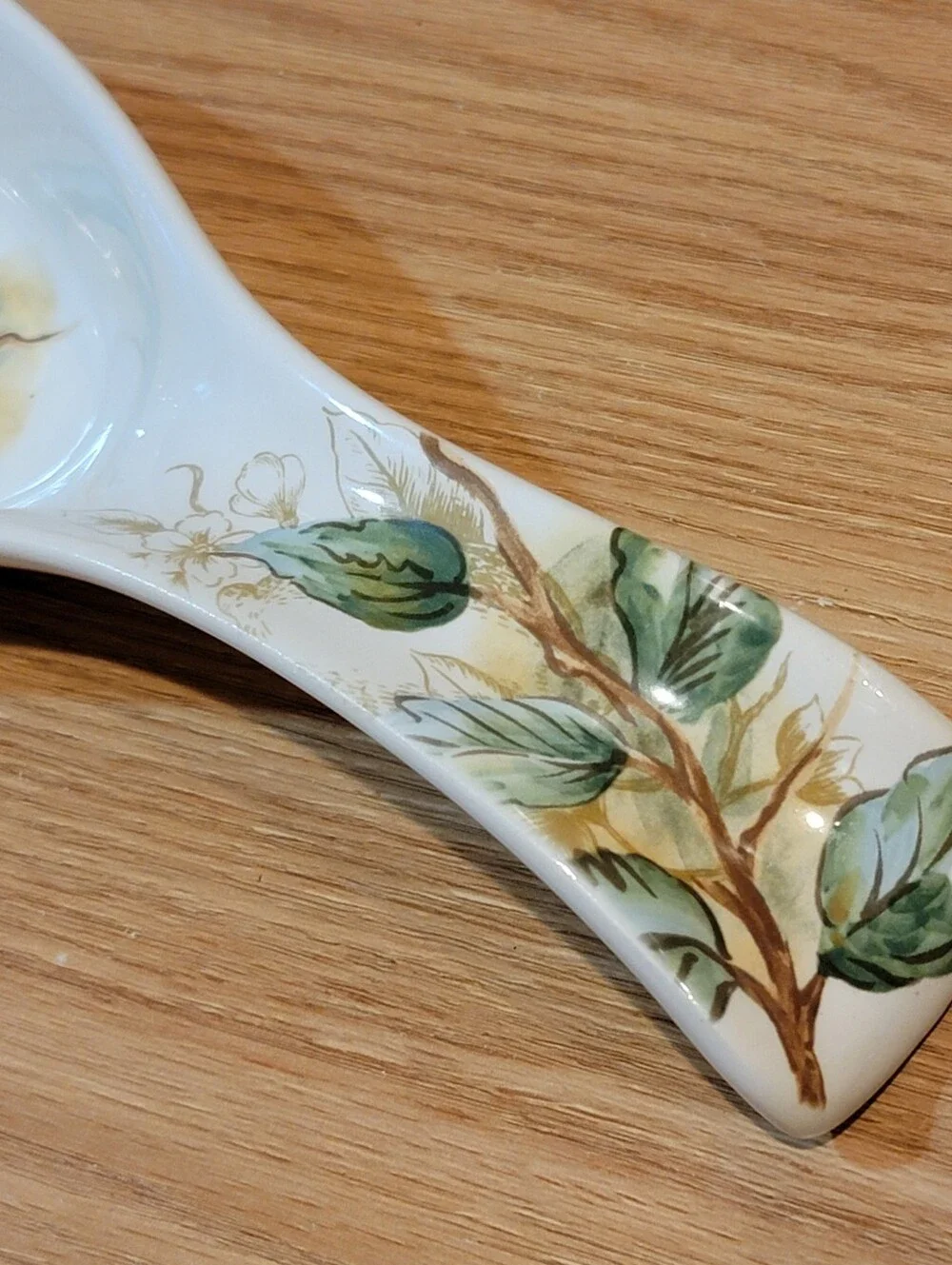 Maxcera Watercolor Lemon Ceramic spoon rest rustic farmhouse
